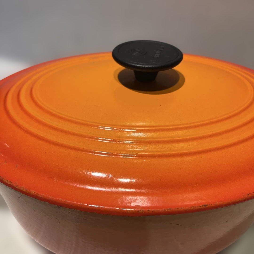 Le Creuset 　ル·クルーゼ オレンジ 両手鍋 楕円形　27cm