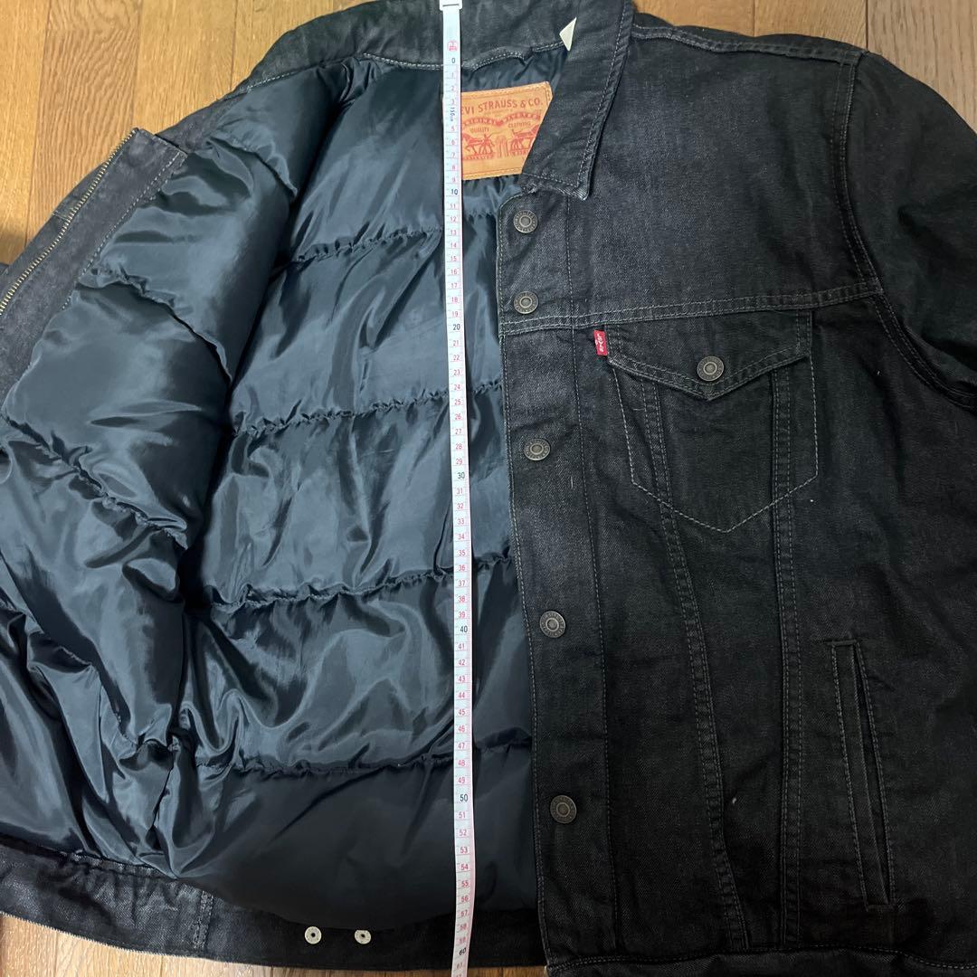 Levi's ブラックデニムダウンジャケット L