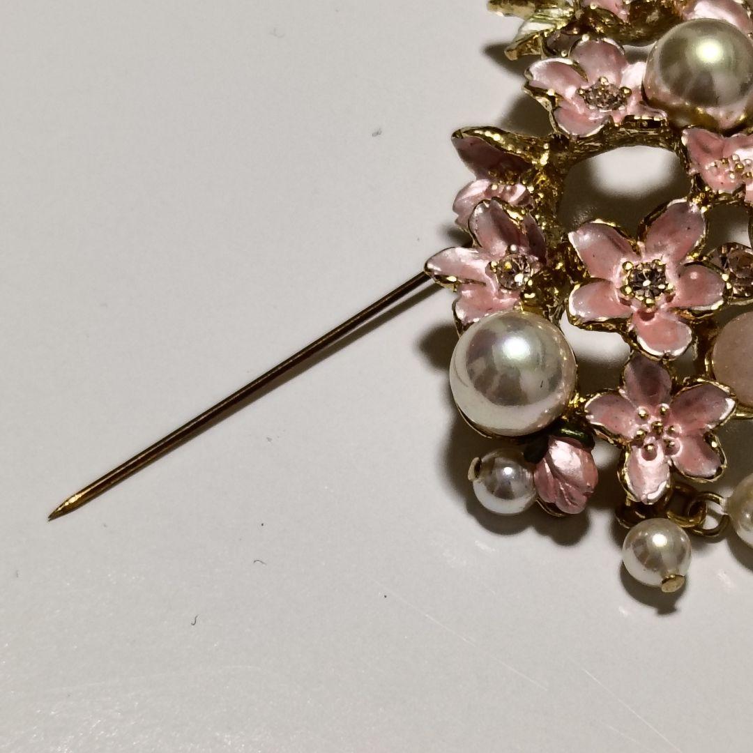 VENDOME BOUTIQUE/ヴァンドーム　ブローチ フラワー　ピンク