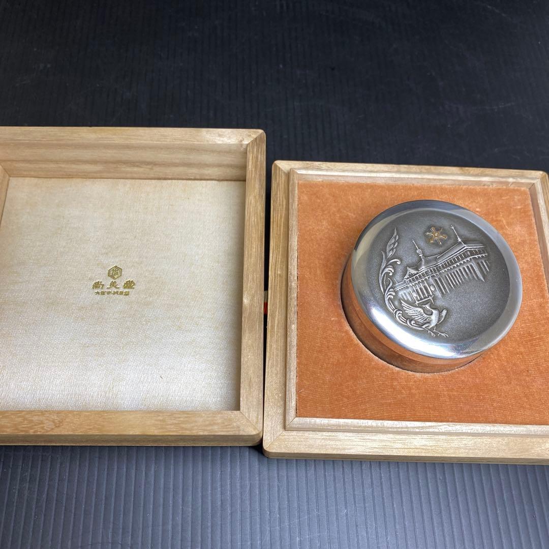 純銀製　鳳凰　建物　ボンボニエール　93g 共箱　東さ8-0208☆2F