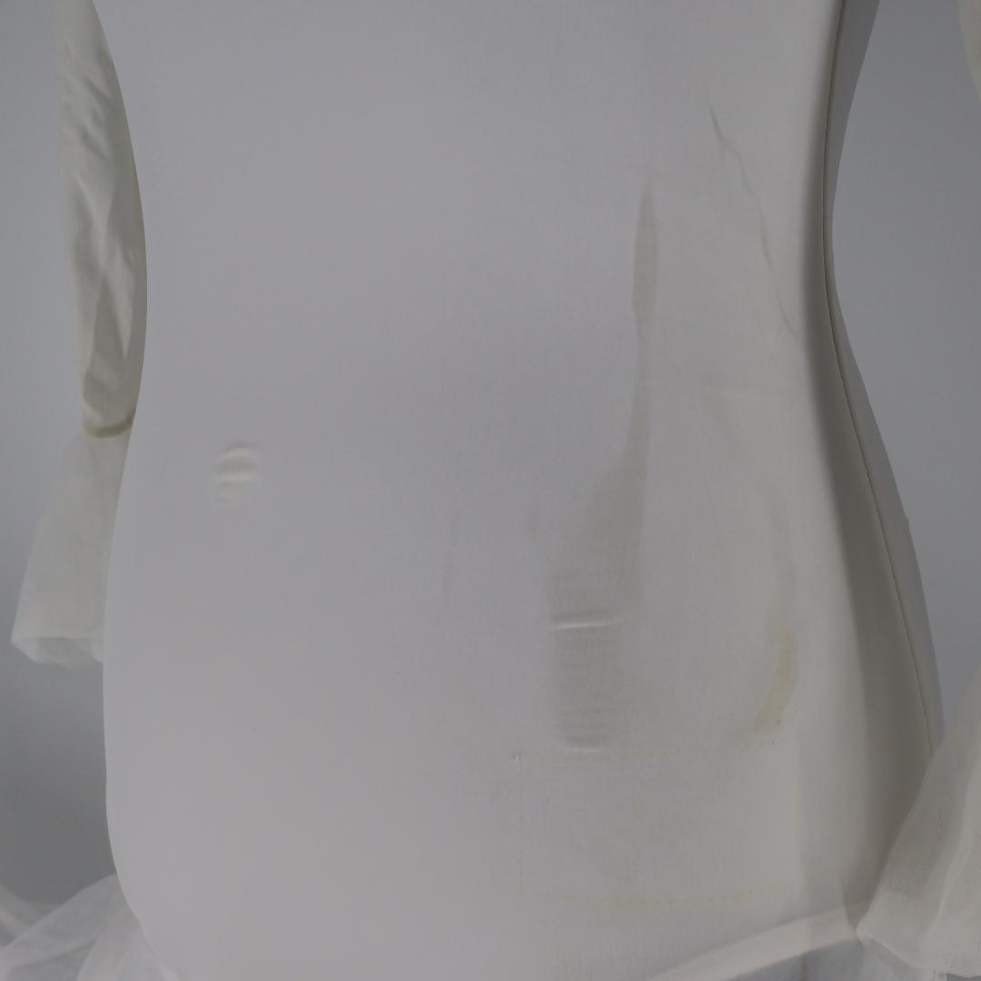 【社交ダンス衣装】ホワイト YILINFEIER ワンピースドレス チョーカー付