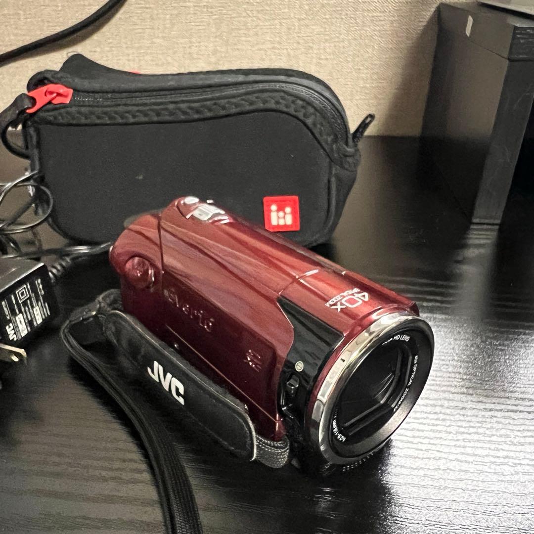 JVC Everio HDビデオカメラ 赤Everio GZ-HM450-R