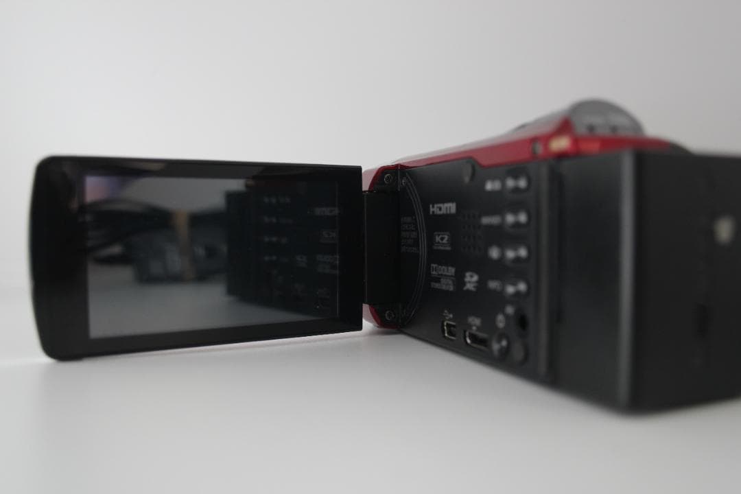 動作OK （極美品）JVC GZ-HM199-R ビデオカメラ　赤　RED