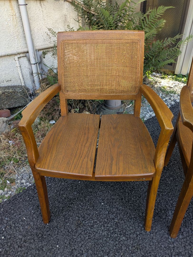 浜本工芸　チェア　ダイニングチェア　ラタン　送料込み 01 アームチェア