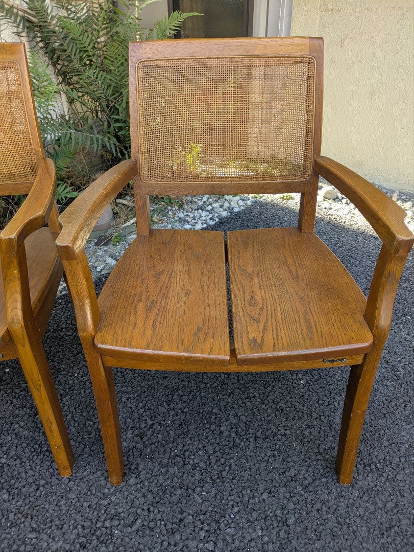 浜本工芸　チェア　ダイニングチェア　ラタン　送料込み 01 アームチェア
