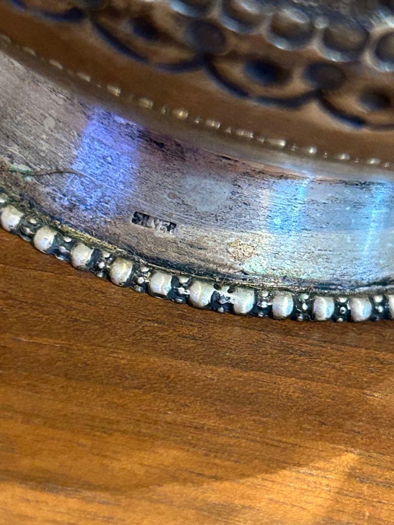 SILVER刻印　お盆　水差しセット