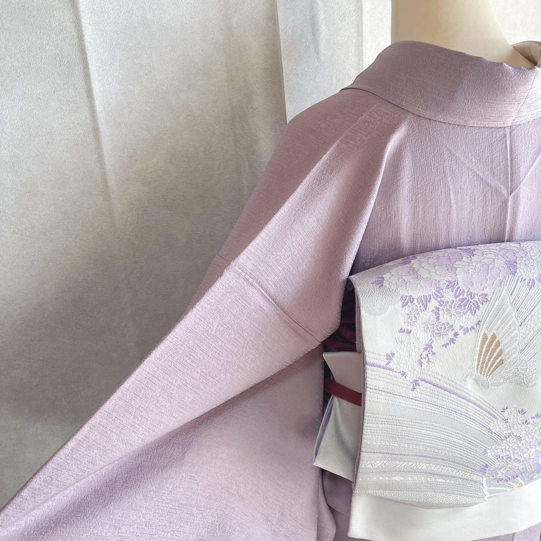 色無地　フルセット　着物　スモールサイズ　しつけ糸付き　正絹　文箱　古典　G15