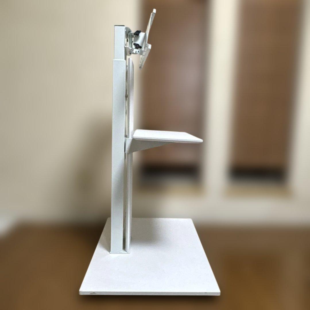 クロシオ テレビスタンド 壁寄せアングル回転 ハイタイプ 60型 棚板付