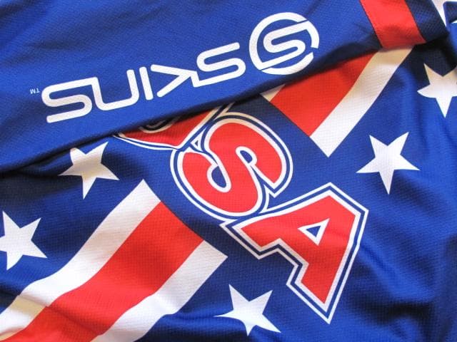 新品 SKINS USA国旗デザイン半袖ジャージ SITIP イタリア製 XL