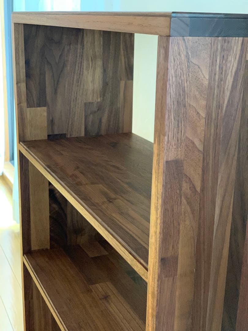 【ウォルナット】3段カフェラック　アンティーク　本棚　ブックラック