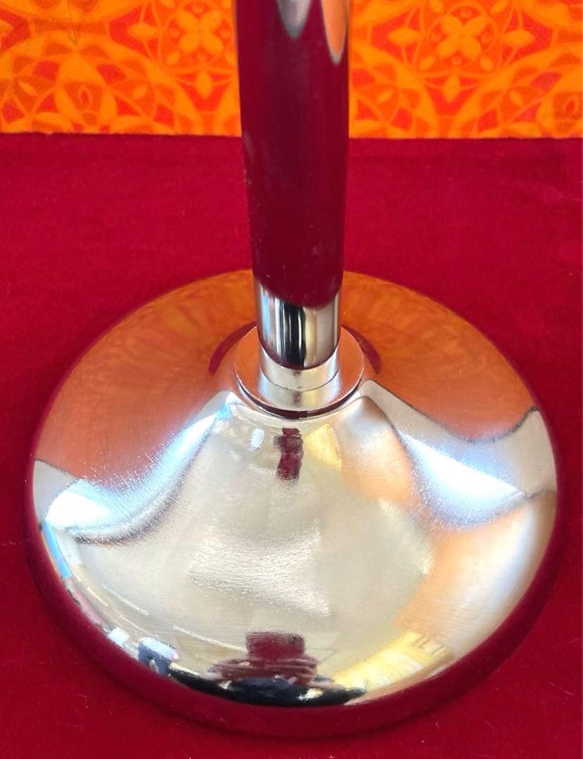 昭和レトロ未使用金属製 置き型灰皿 穴あきデザイン