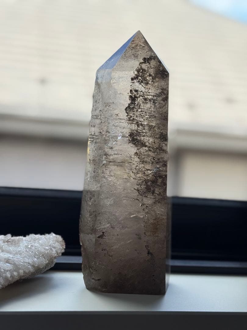 セール最終価格◎スモーキークォーツ タワー型 虹入り 22cm