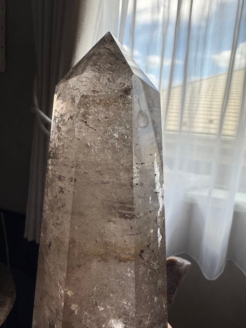 セール最終価格◎スモーキークォーツ タワー型 虹入り 22cm