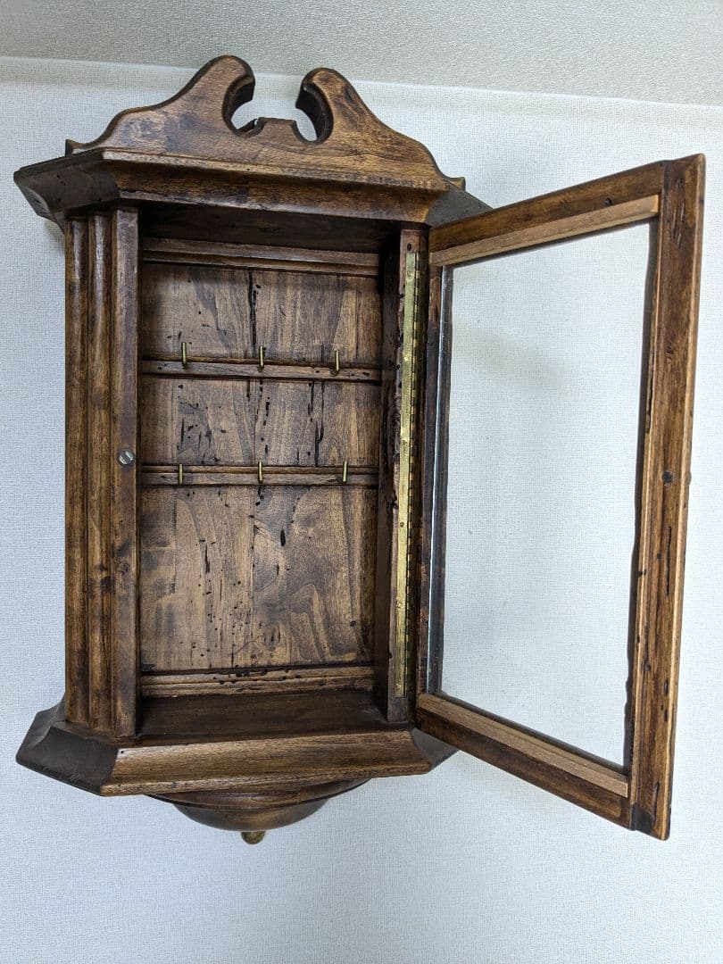 木製 壁掛け キーケース ヴィンテージ ショーケース