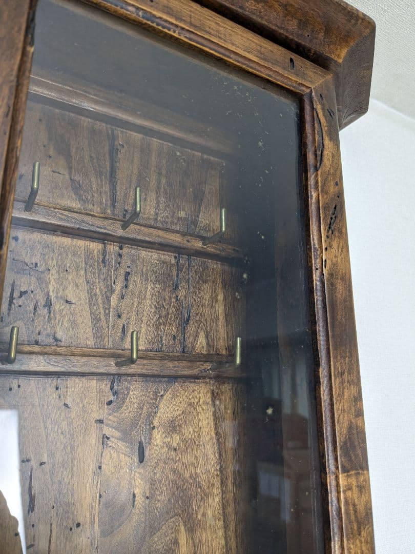 木製 壁掛け キーケース ヴィンテージ ショーケース