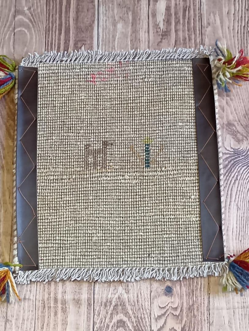 【＆greenさま専用】ペルシャ絨毯　ギャッベ　座布団　手織り　2枚おまとめ