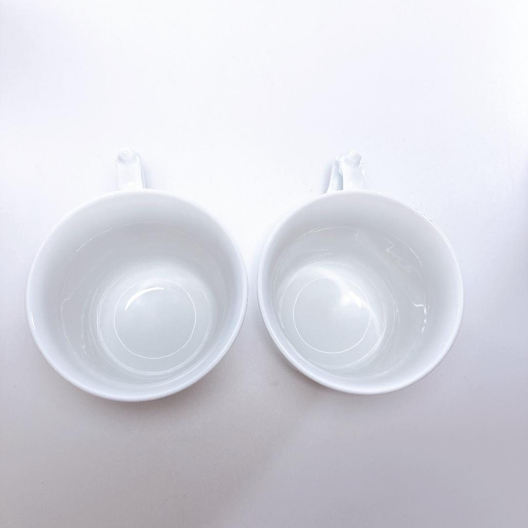 ジノリ ベッキオホワイト ランチセット 蓋付マグ・プレート計4点　|3650|