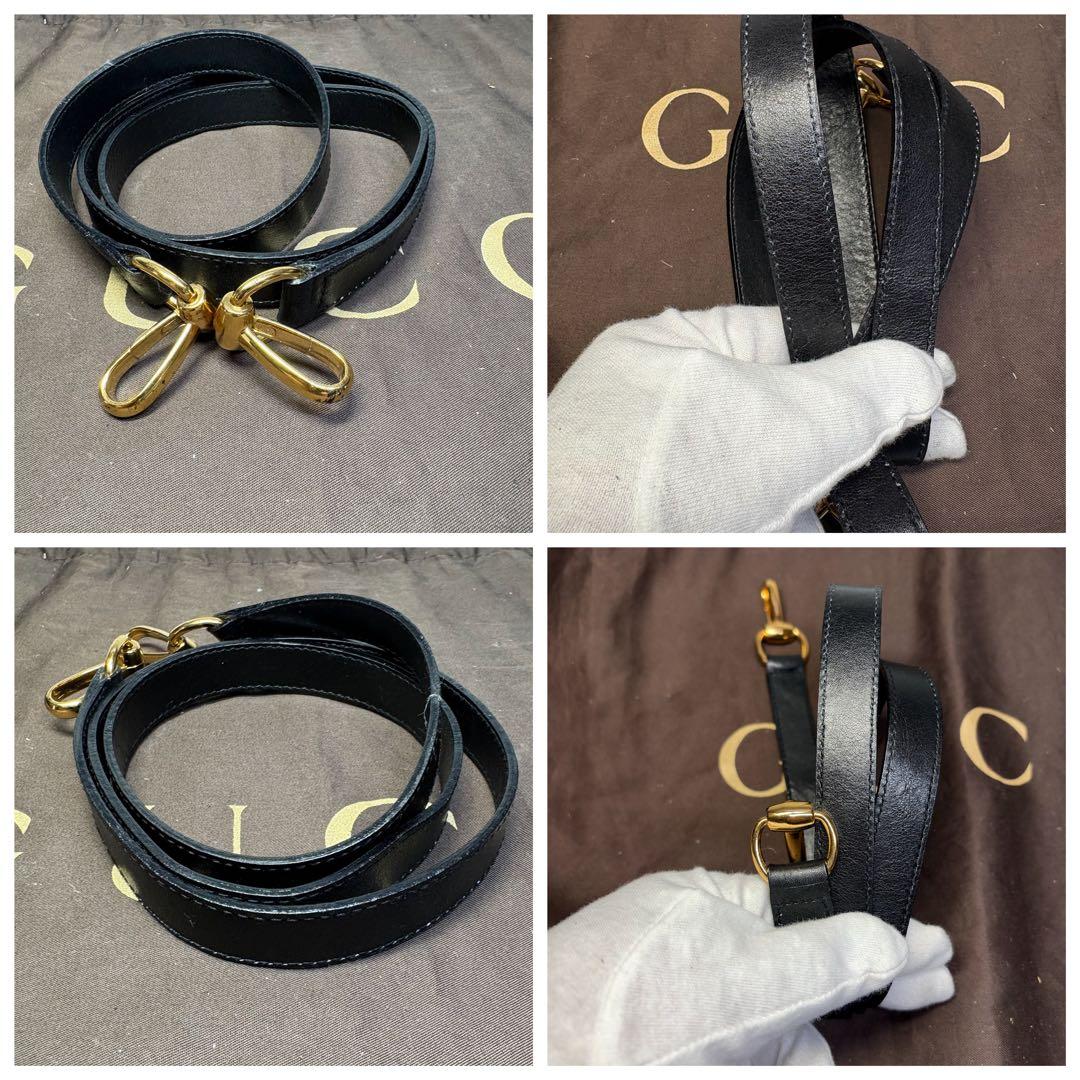 極美品　GUCCI グッチバンブーレザーミニボストン　2way ショルダーバッグ