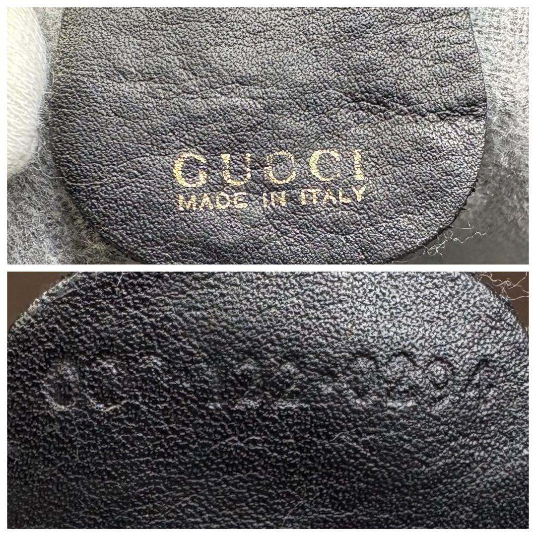 極美品　GUCCI グッチバンブーレザーミニボストン　2way ショルダーバッグ