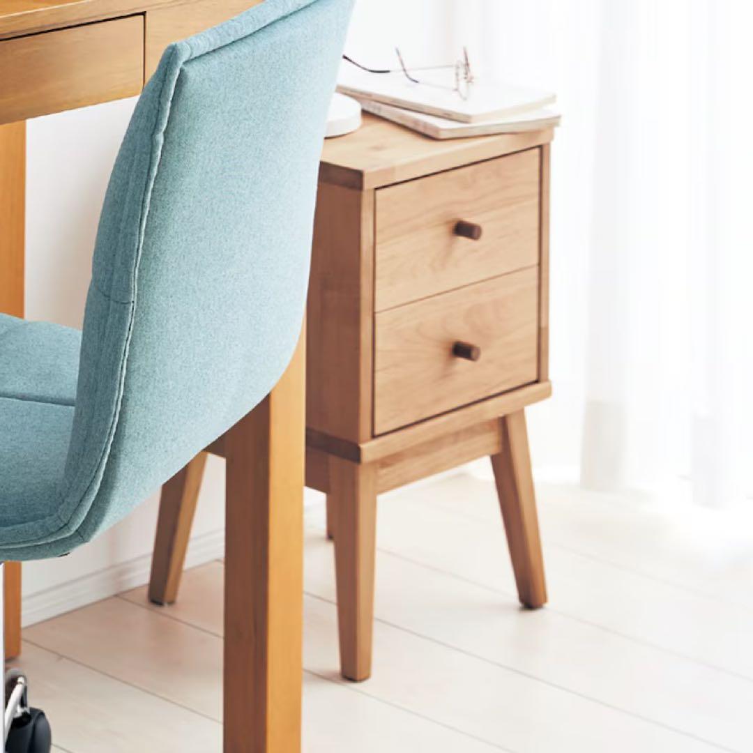 【新品未使用】 ベルメゾン サイドテーブル 天然木 アルダー材 サイドチェスト