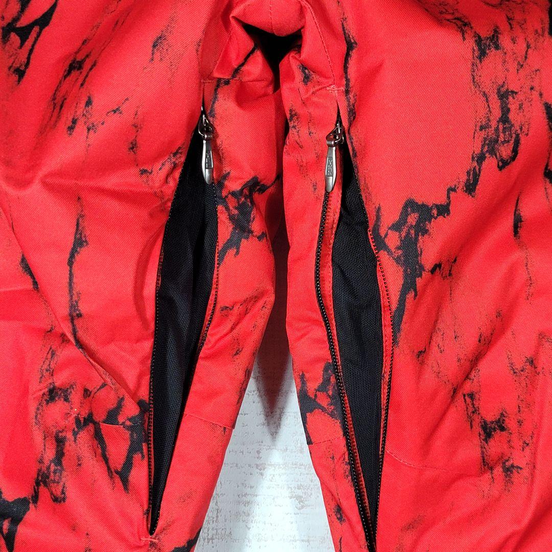 新品未使用✨️ノースフェイス スノーパンツ スキーパンツ ウエストゴム 赤黒 L