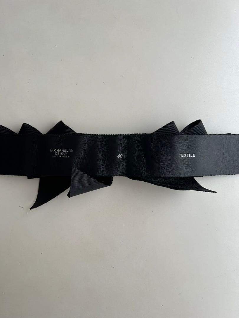 小物 SS2008 CHANEL BLACK RIBBON BELT