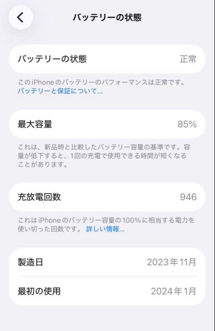 Apple iPhone15Pro white USA 無音 256GB