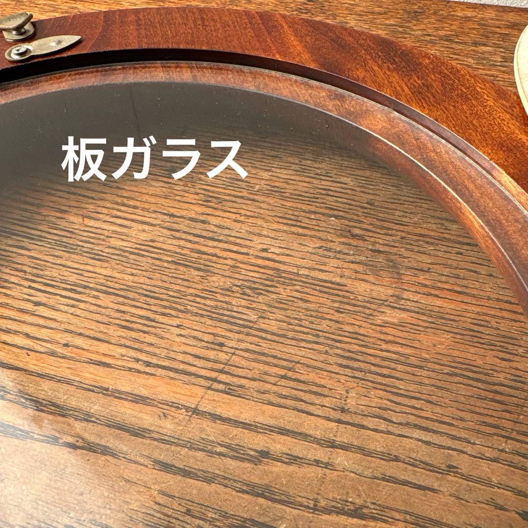 木製 無垢材 くり抜き 削りだし 丸窓 フォトフレーム 円形額縁 ヴィンテージ