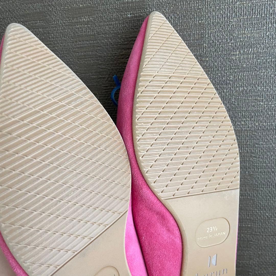 【未使用】Kurun TOKYO ポインテッドトゥ バレエシューズ ピンク