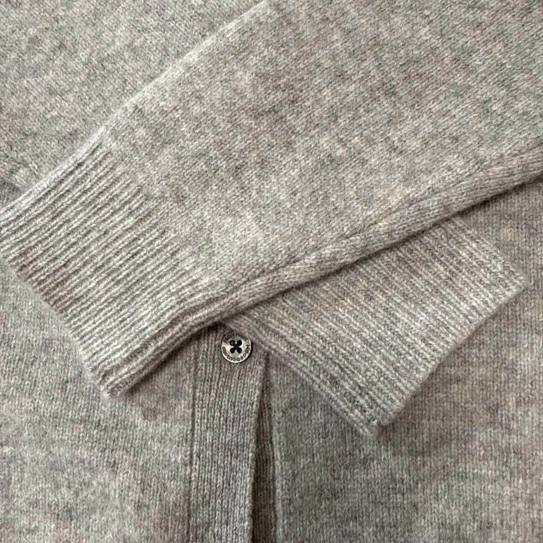 【新品・未使用】マドモアゼルノンノン　ウールカーディガン　杢グレー