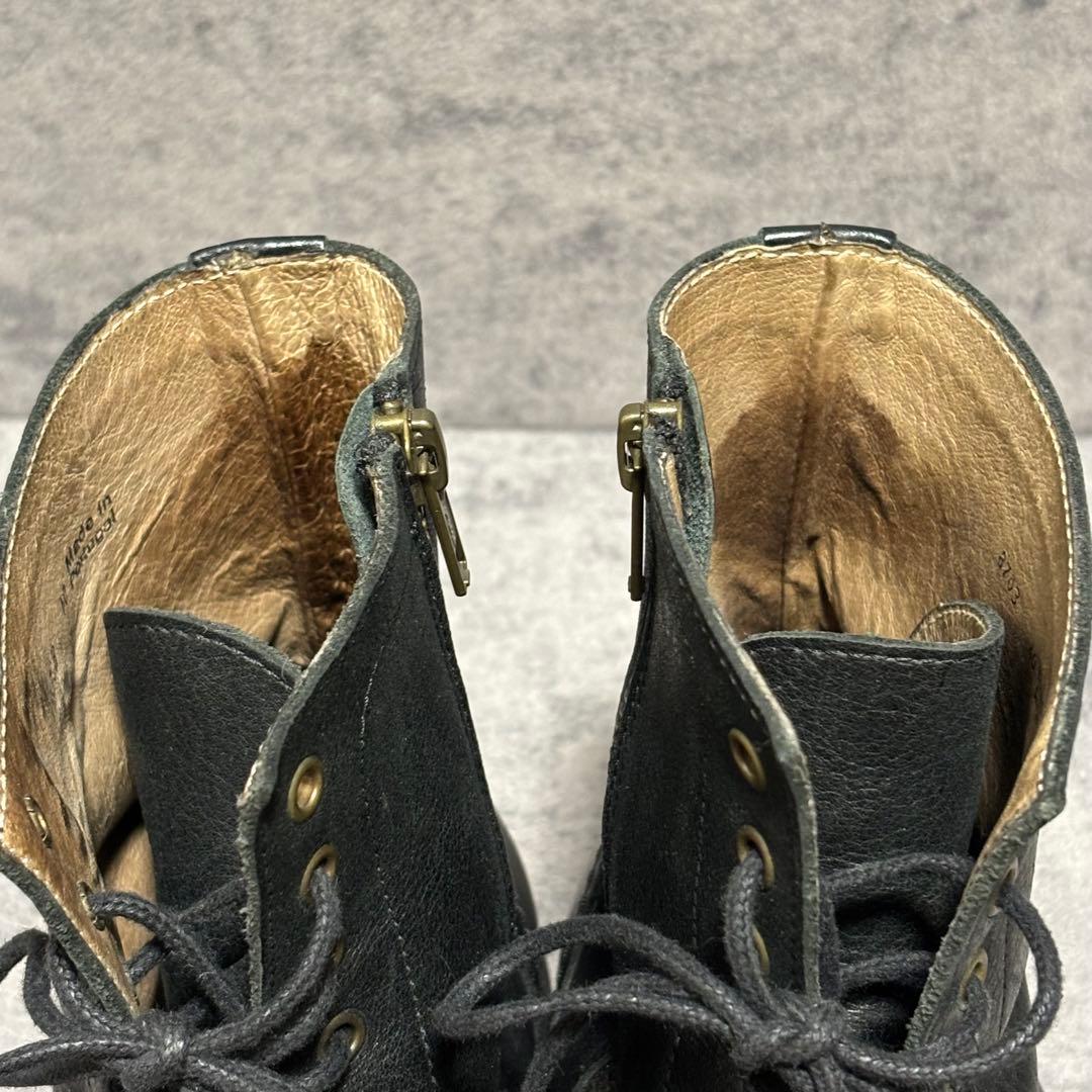 未使用級　アルフレッドバニスター　ワークブーツ　シボ革　ブラック　高級　2124