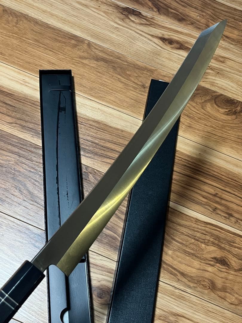 新品未使用　包丁　和包丁　切付　鬼反り　切味抜群　箱付　本焼き作法