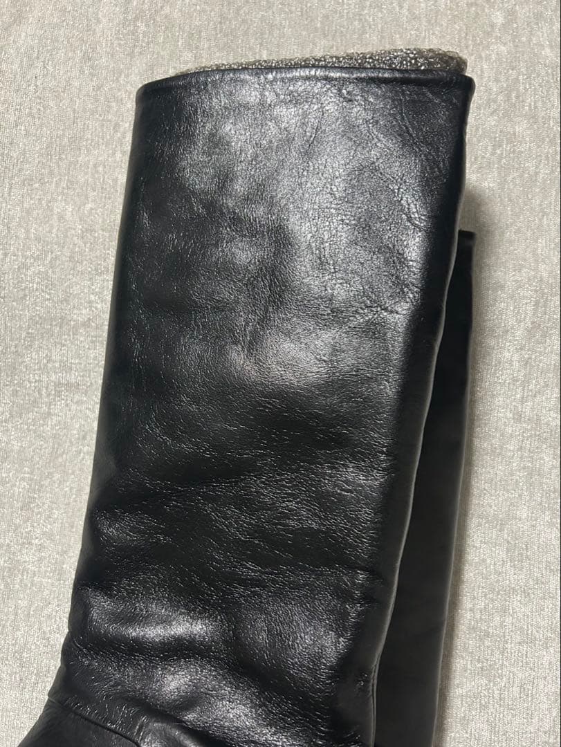 美品　REMME ブレンタ38 ブラックレザー　本革　ロングブーツ インヒール