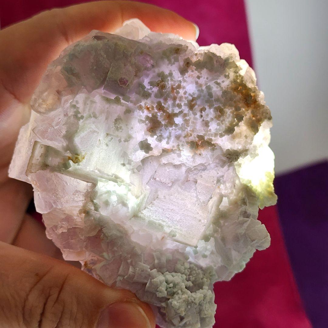 希少シュガーフローライト蛍石 天然石パワーストーン 約10cm