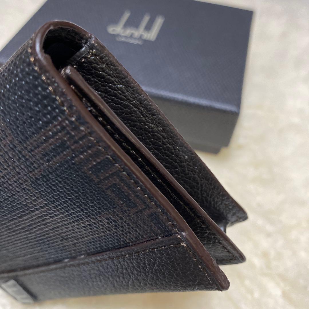 未使用　ダンヒル　dunhill　名刺入れ　カードケース　ブラウン　PVCレザー