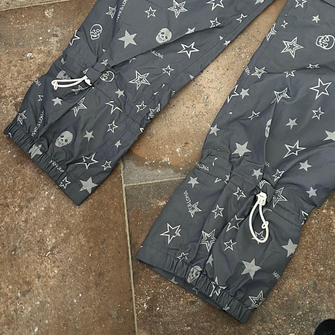 MARK&LONA レインウェア　セットアップジャケット パンツ 4way 総柄