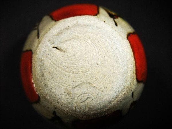 】油壷 赤絵の古い油壷 染付 草花文 一輪挿し 時代物 骨董品 古美術