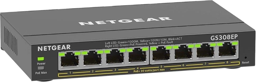 新品未開封 NETGEAR GS308EP-100JPS 8ポートPoEスイッチ
