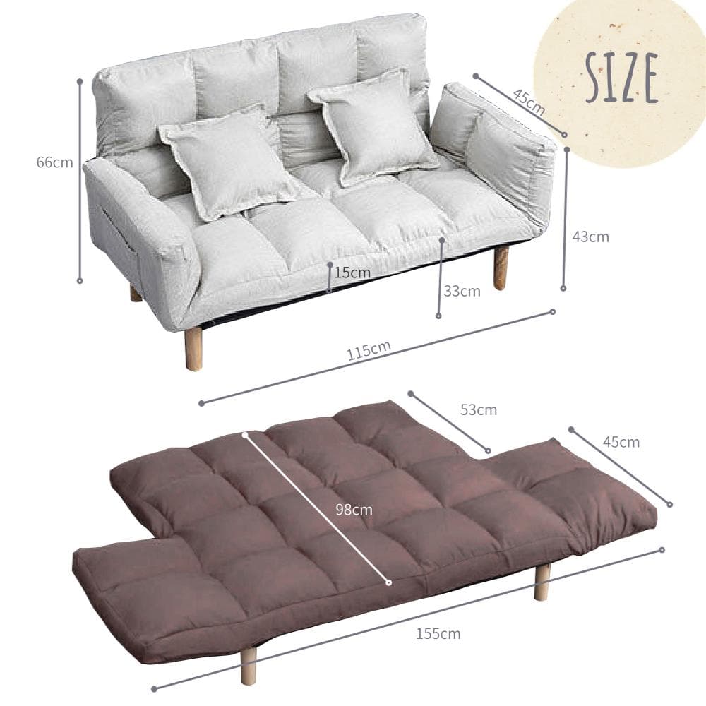 【送料込み！】３wayソファ マルチソファ ソファベッド 二人掛け おしゃれ