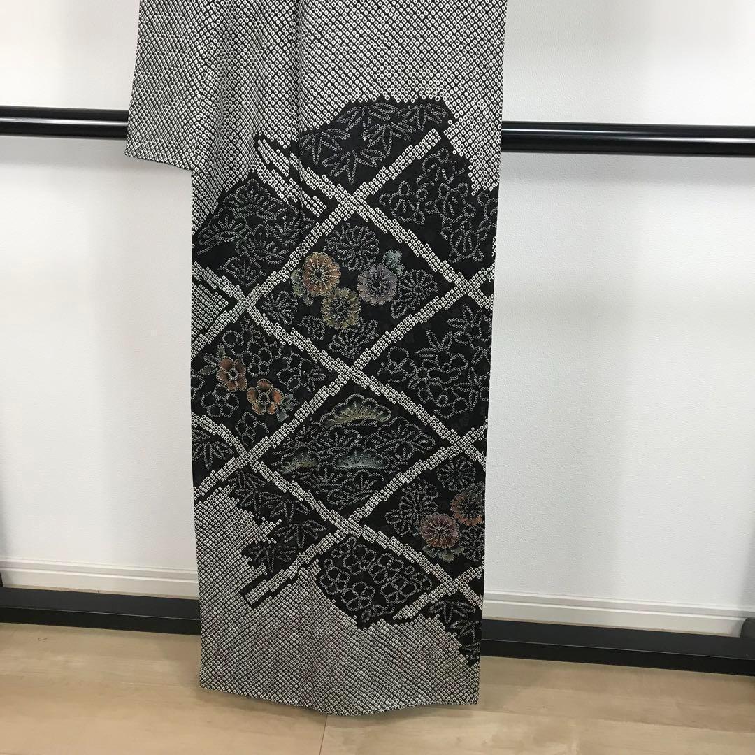 ZF-1082 訪問着 総絞り 金彩 金箔 逸品 高級 上質 正絹 袷 広衿