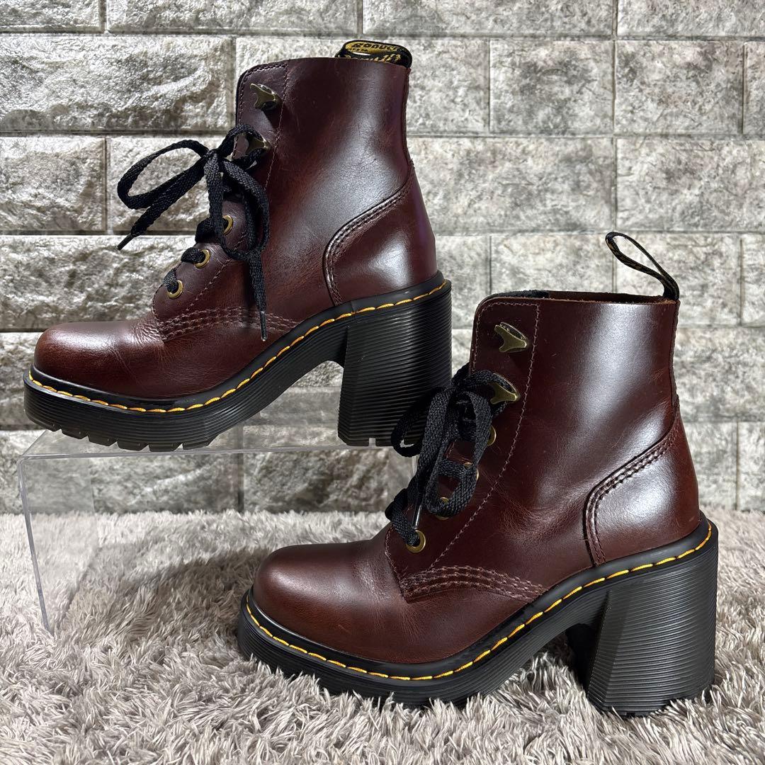 美品❣️ドクターマーチン JESY 6 TIE BOOT 厚底 茶 箱付属✨