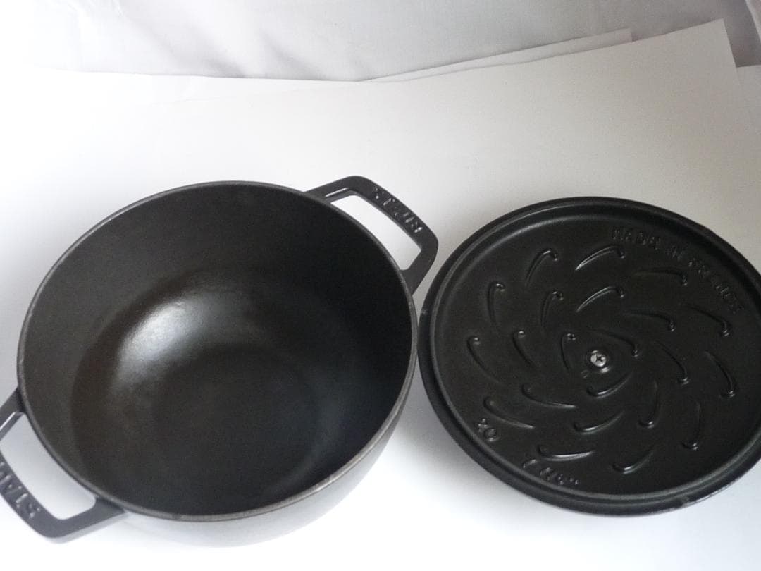 STAUB WA-NABE 20cm 鋳鉄 両手鍋 黒