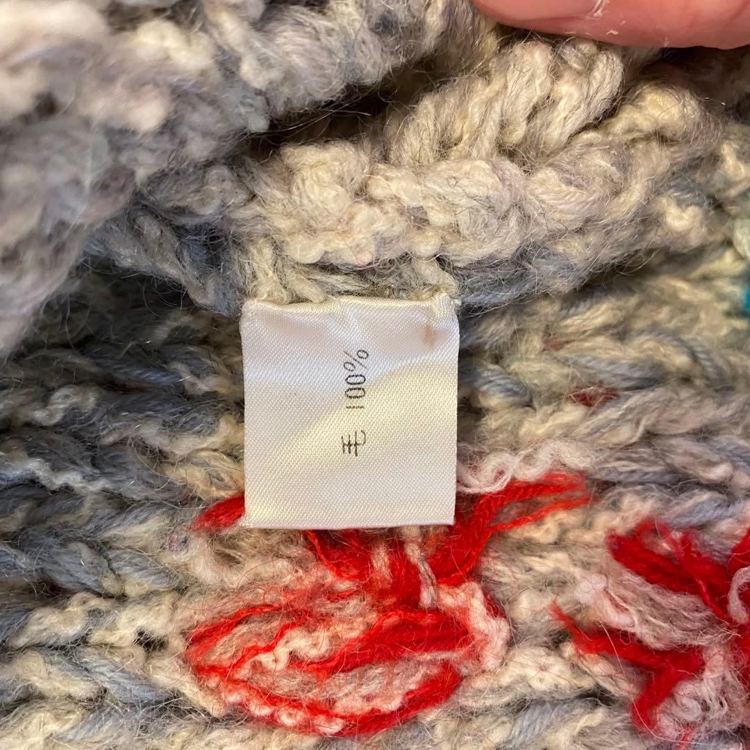 山本寛斎KANSAI YAMAMOTO ウールセーター 顔タグ ヴィンテージ　目