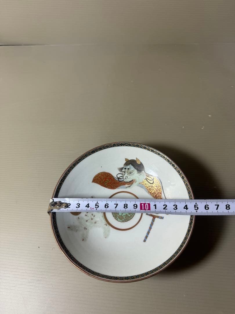 2382 九谷焼　百人一首急須1客　鉢1客　時代物