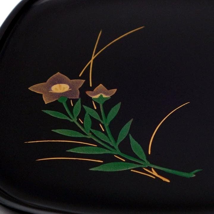 輪島塗 金手描蒔絵 花絵変わり 銘々皿 塩安製 5客セット