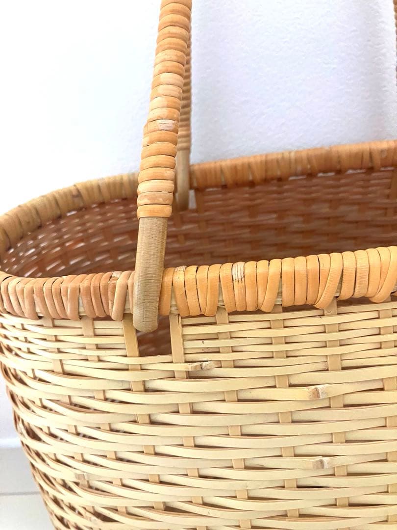 天然　竹籠　ミズイロインド　yoli