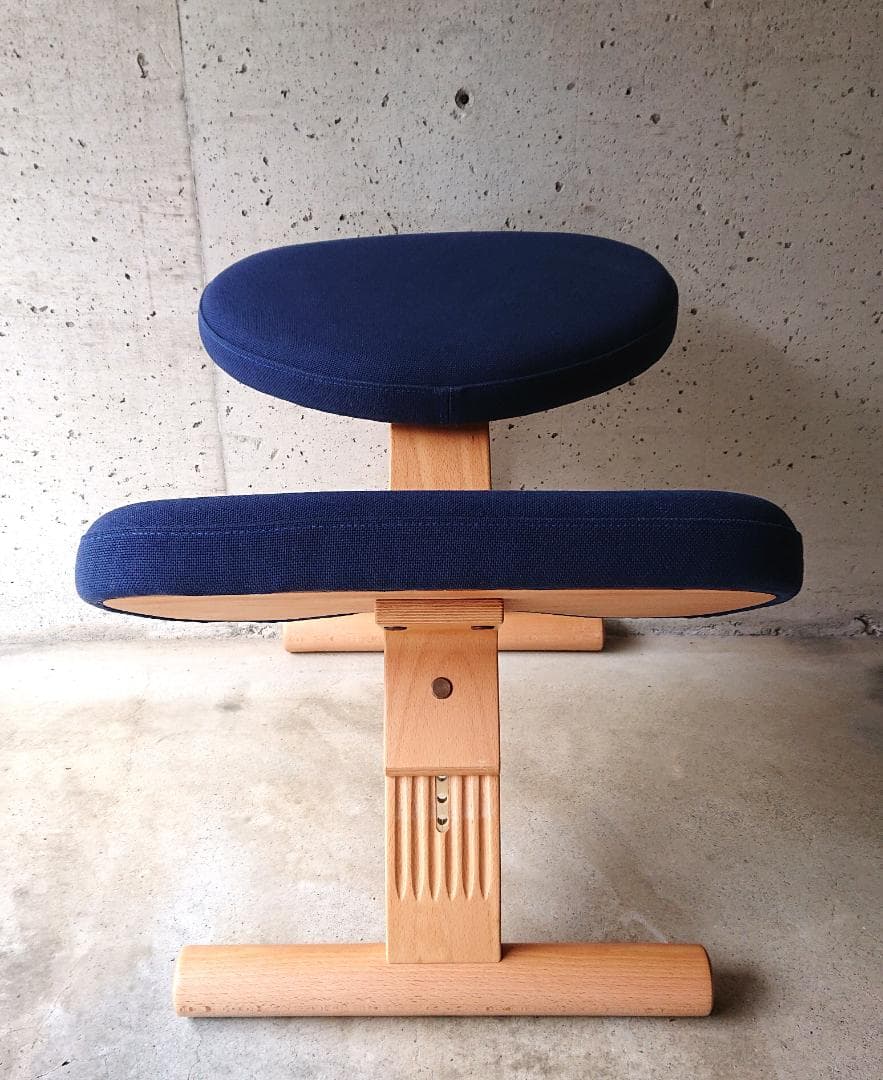 【美品】サカモトハウス バランスチェアイージー 　ブルー