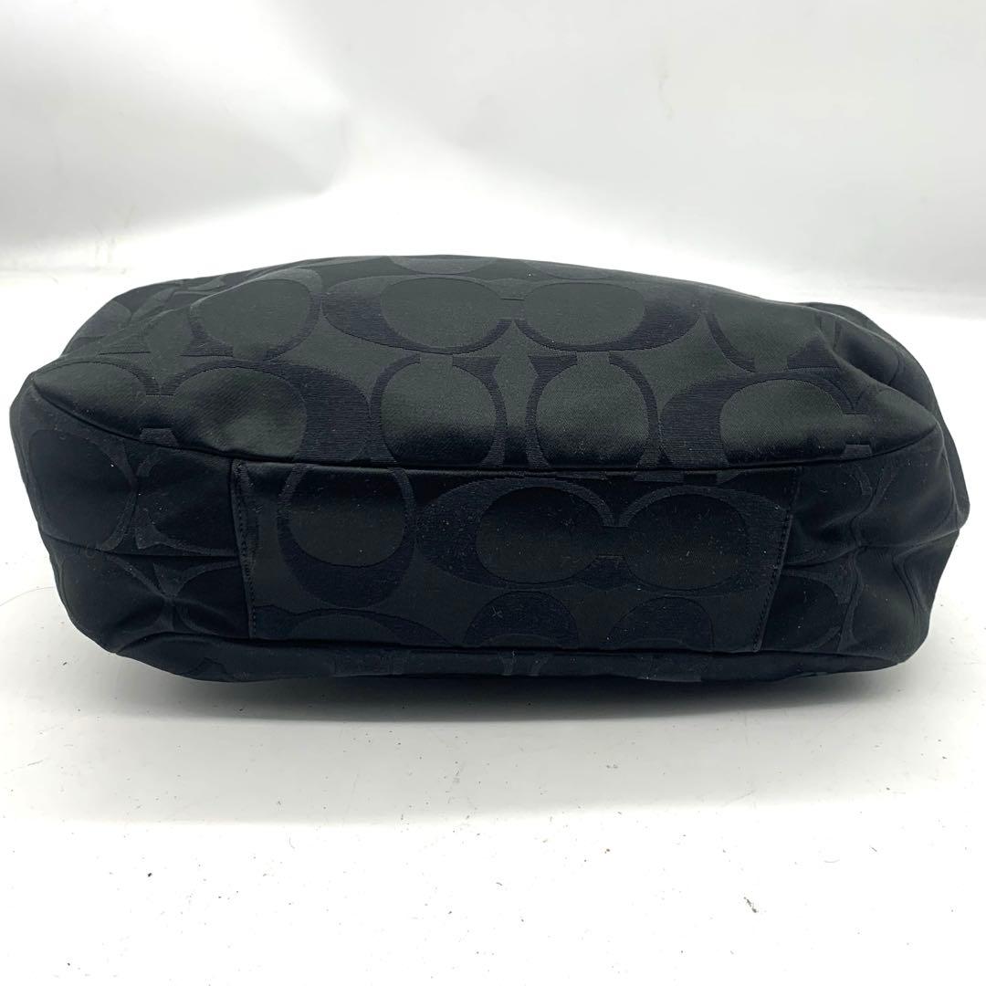 コーチ　ショルダーバッグ　ナイロン　ワンショルダー　バッグ　総柄　黒