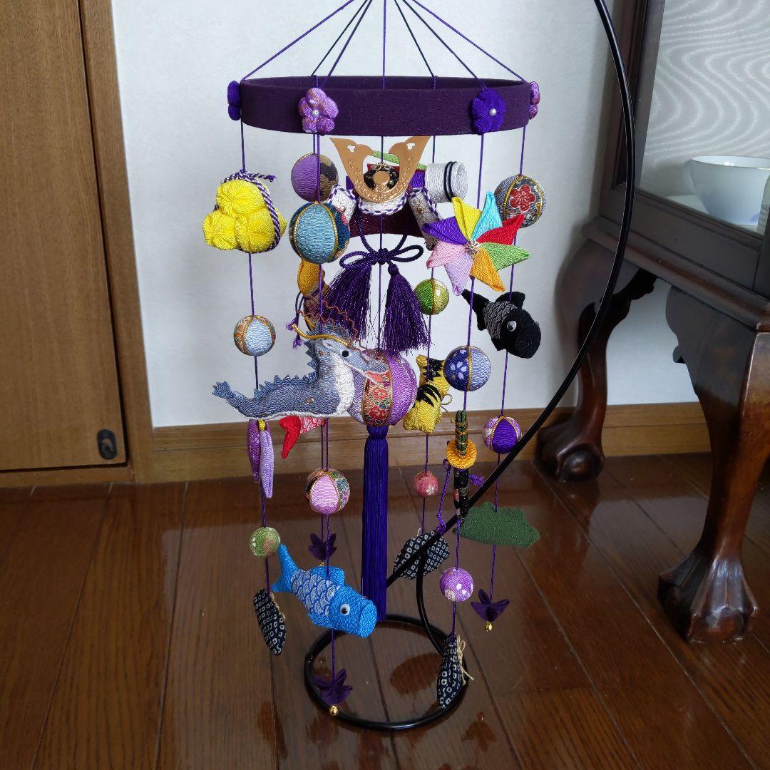 ちりめん細工　端午の節句下げ飾り　(龍付)　nananaまま♡