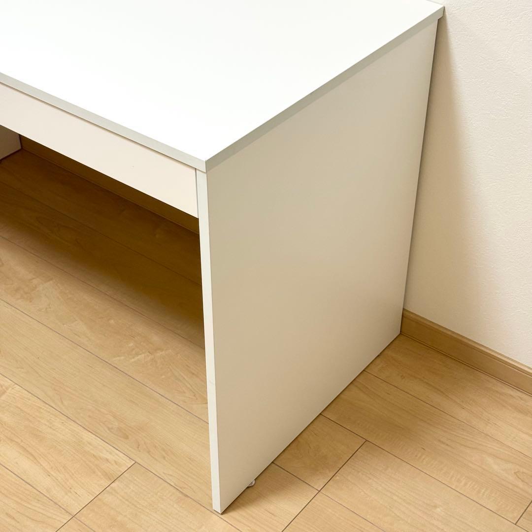 【美品✨】パソコンデスク 幅120cm 引き出し 奥行60cm 机 白 木製